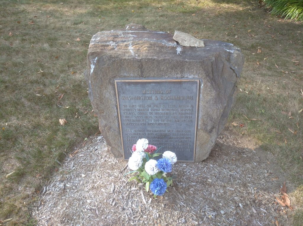 MEETING OF WASHINGTON & ROCHAMBEAU REVOLUTIONARY WAR MEMORIAL