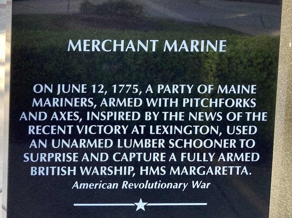 MERCHANT MARINE REVOLUTIONARY WAR MEMORIAL PLAQUE
