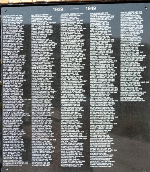 MISSAUKEE COUNTY VETERANS MEMORIAL PARK PLAQUE E