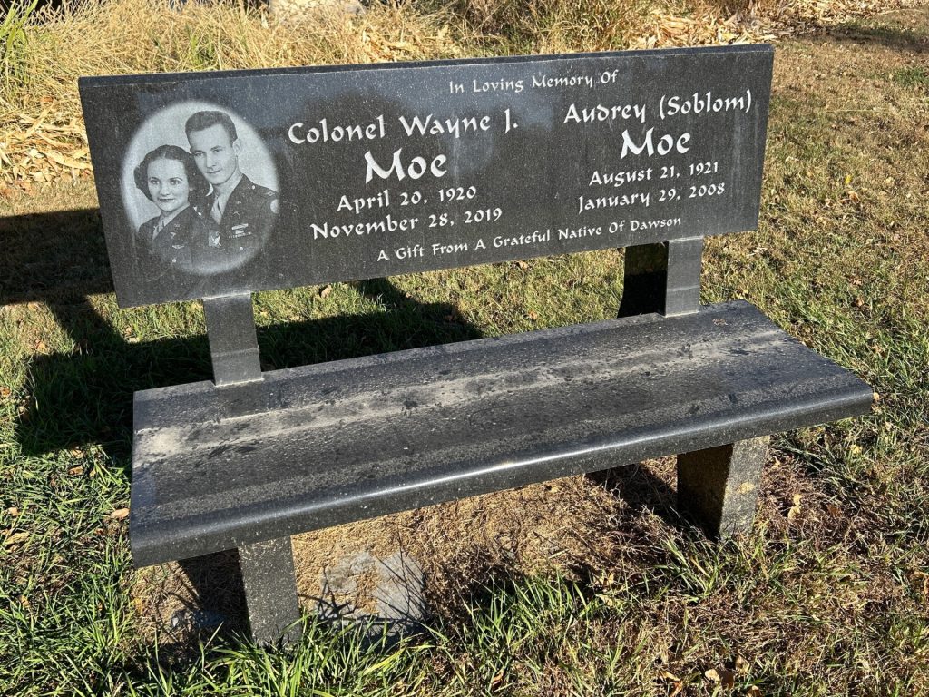 MOE WAR MEMORIAL BENCH