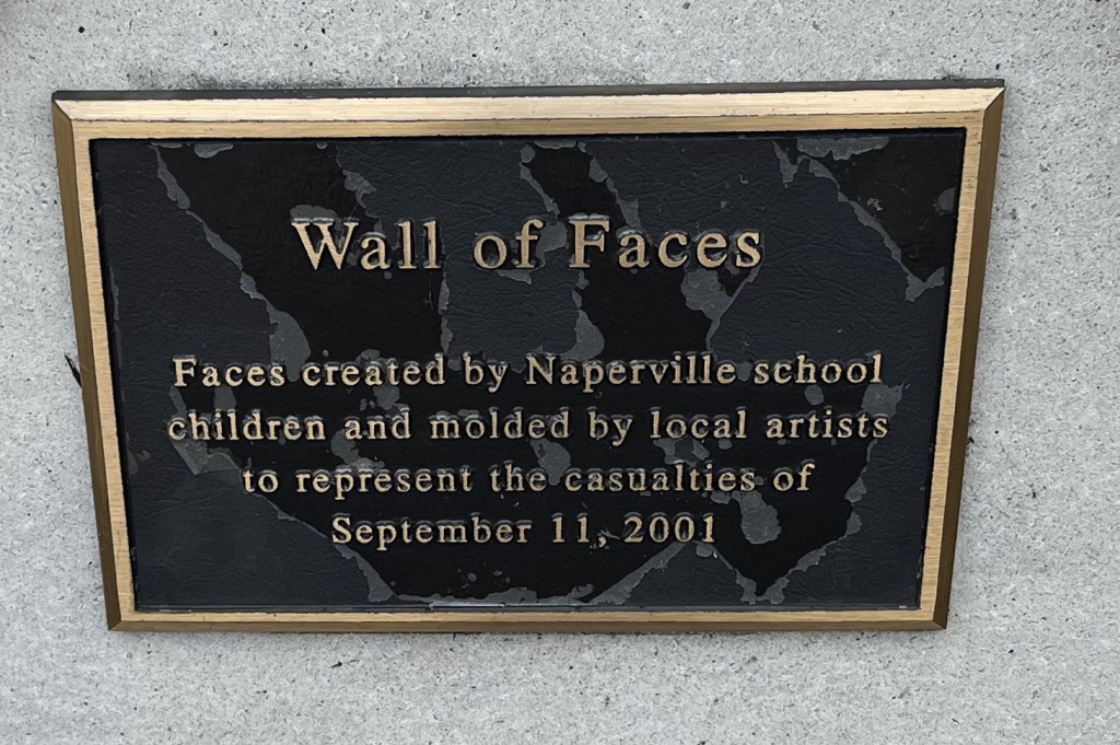 NAPERVILLE WALL OF FACES SEPTEMBER 11, 2001 MEMORIAL PLAQUE