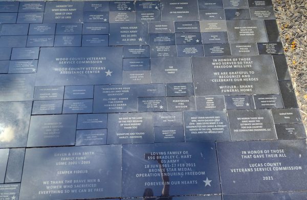NORTHWEST OHIO GOLD STAR FAMILIES MEMORIAL BRICKS SECTION A