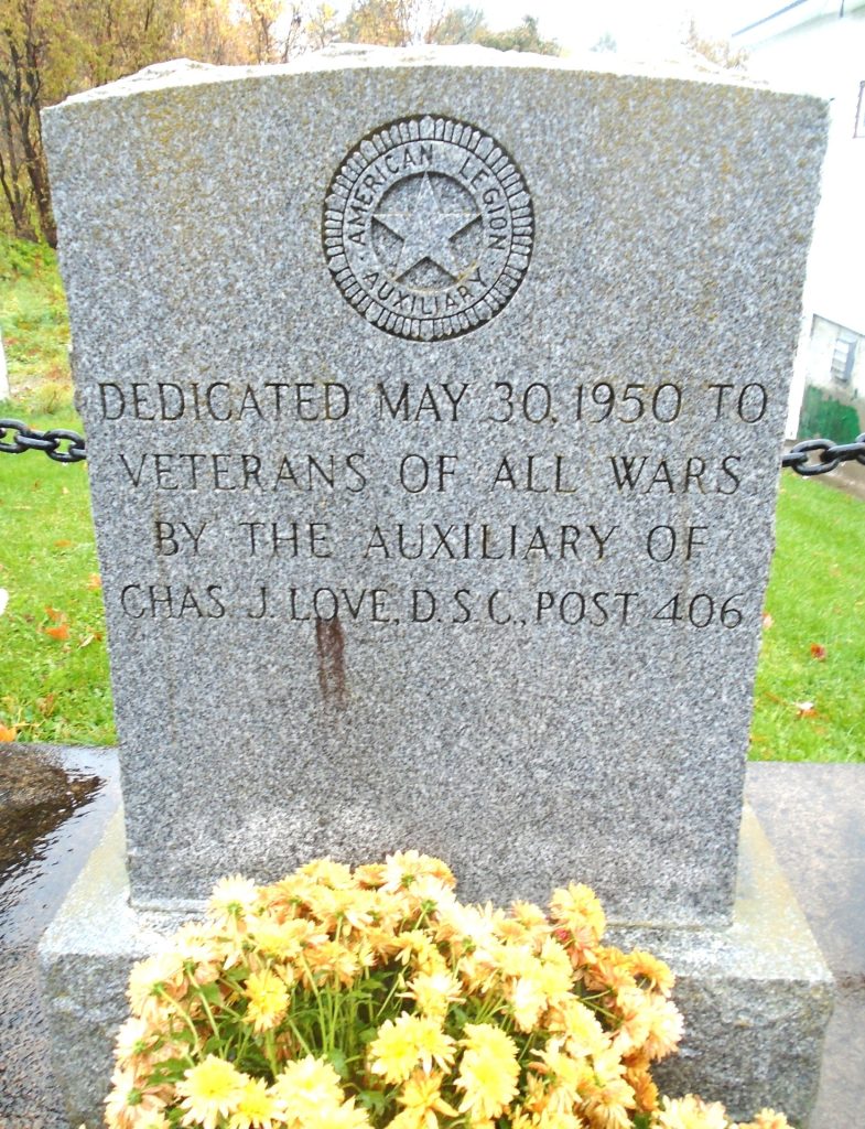 POST 406 AUXILIARY ALL WARS VETERANS MEMORIAL