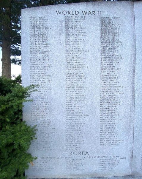 REST IN PEACE…”TIL WE FORM AGAIN WAR MEMORIAL STONE A