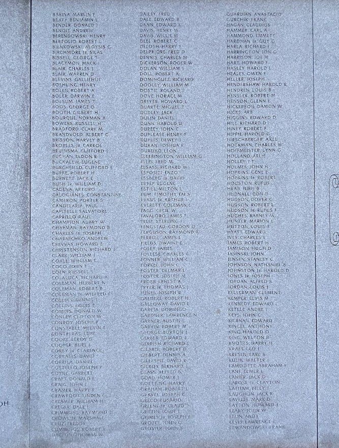 REST IN PEACE…”TIL WE FORM AGAIN WAR MEMORIAL STONE B