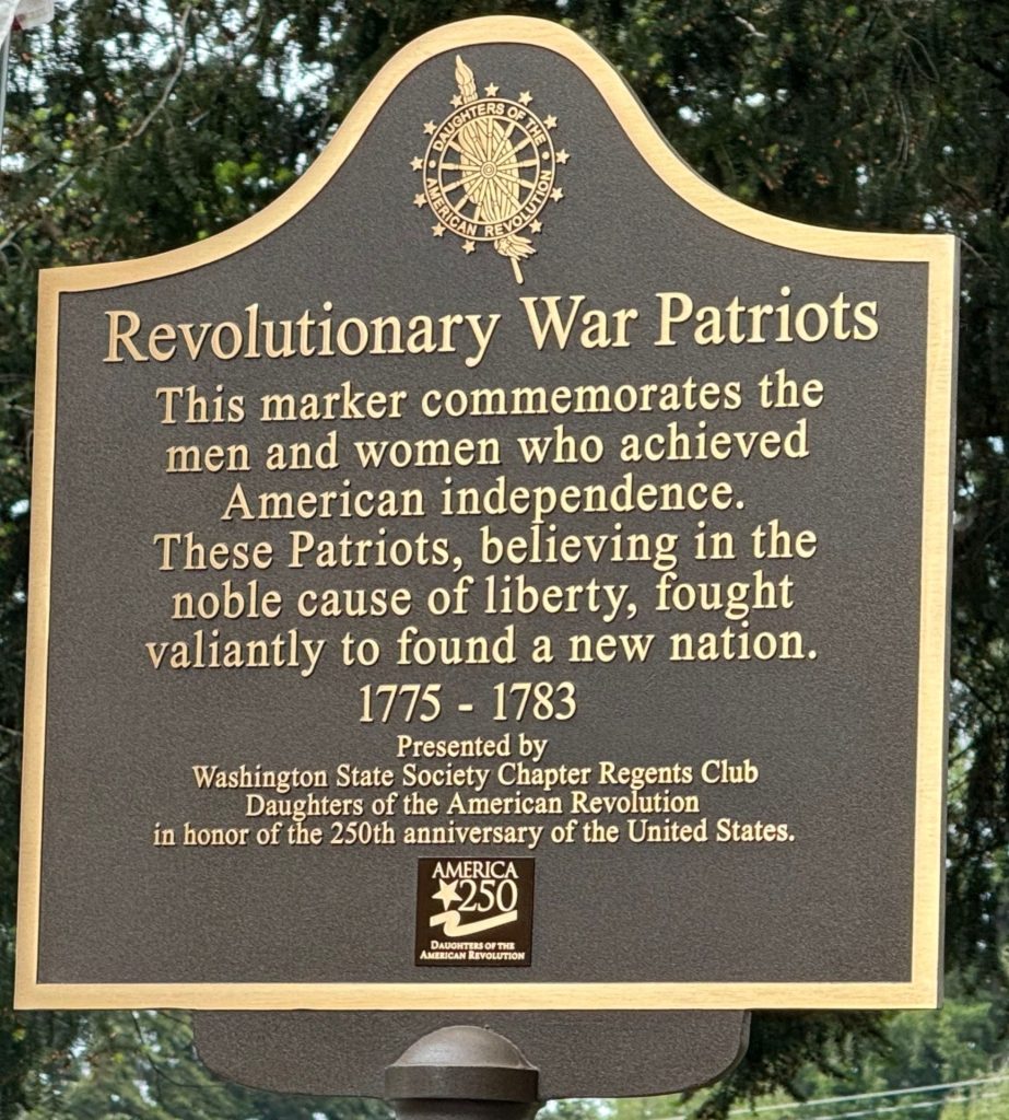 REVOLUTIONARY WAR PATRIOTS MEMORIAL MARKER LAKEWOOD