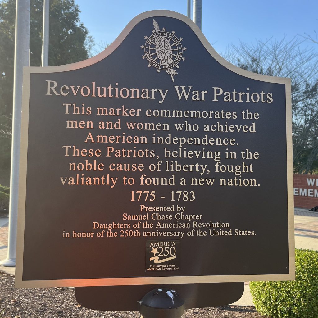 REVOLUTIONARY WAR PATRIOTS MEMORIAL MARKER SALISBURY