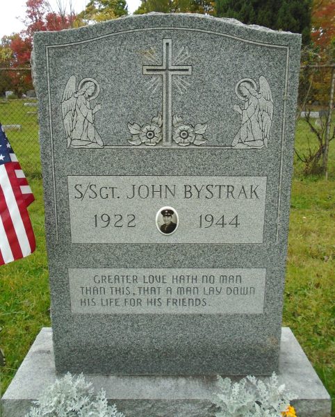 S/SGT JOHN BYSTRAK WAR MEMORIAL CEMETERY STONE