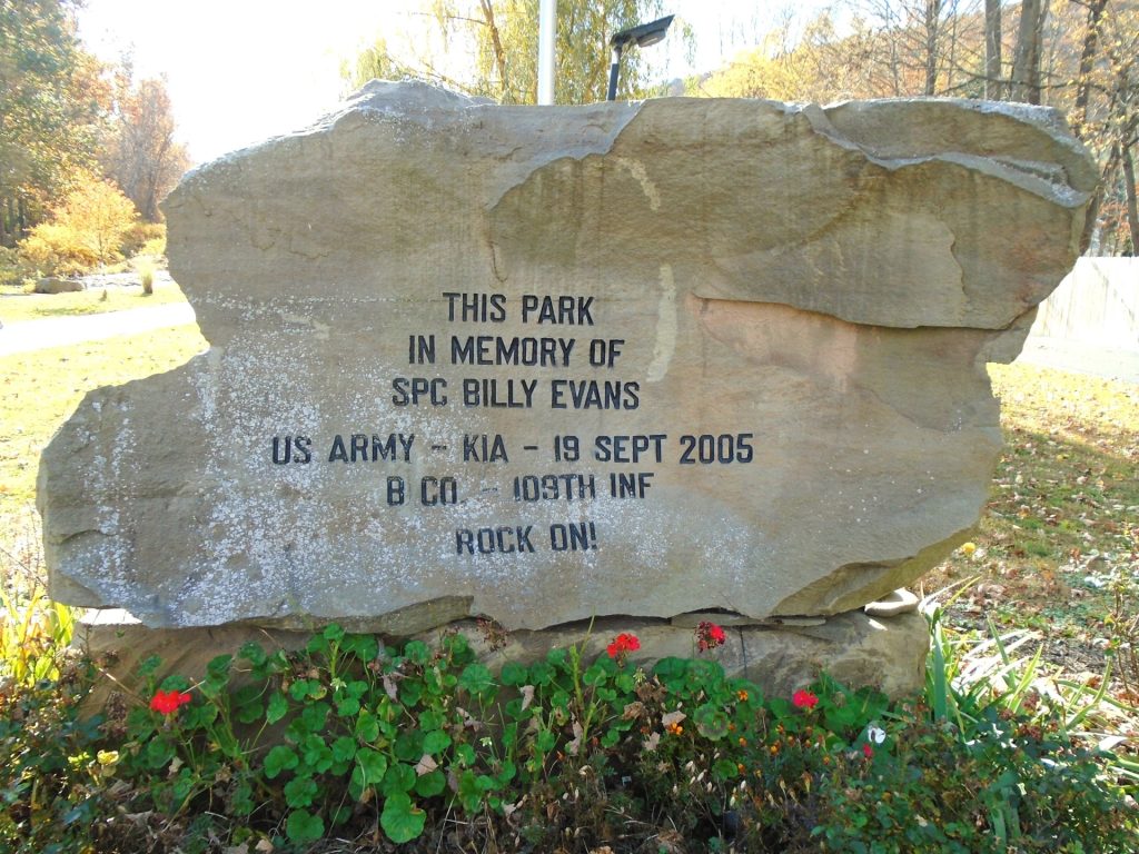 S.P.C. WILLIAM “BILLY” EVANS MEMORIAL PARK ROCK