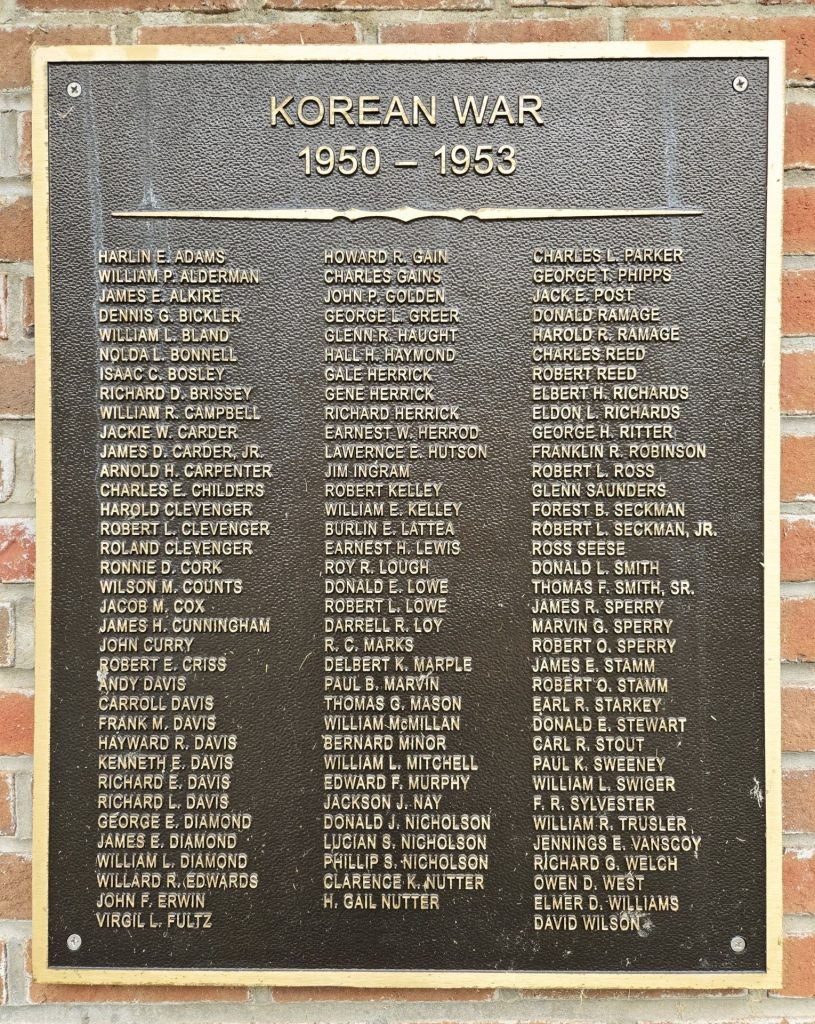 SALEM WAR VETERANS MEMORIAL PLAQUE C
