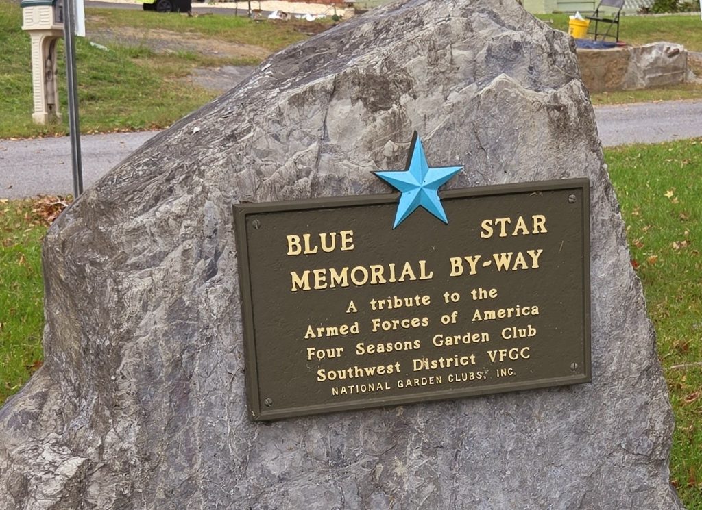 SALTVILLE BLUE STAR MEMORIAL BY-WAY PLAQUE