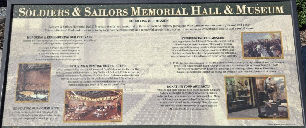SOLDIERS & SAILORS MEMORIAL HALL & MUSEUM PANEL II