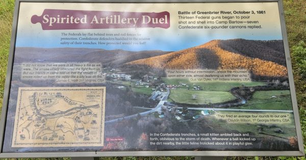 SPIRITED ARTILLERY DUEL WAR MEMORIAL PANEL