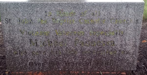 ST. JOHN THE BAPTIST CATHOLIC CHURCH’S VIETNAM VETERANS WAR MEMORIAL TABLET