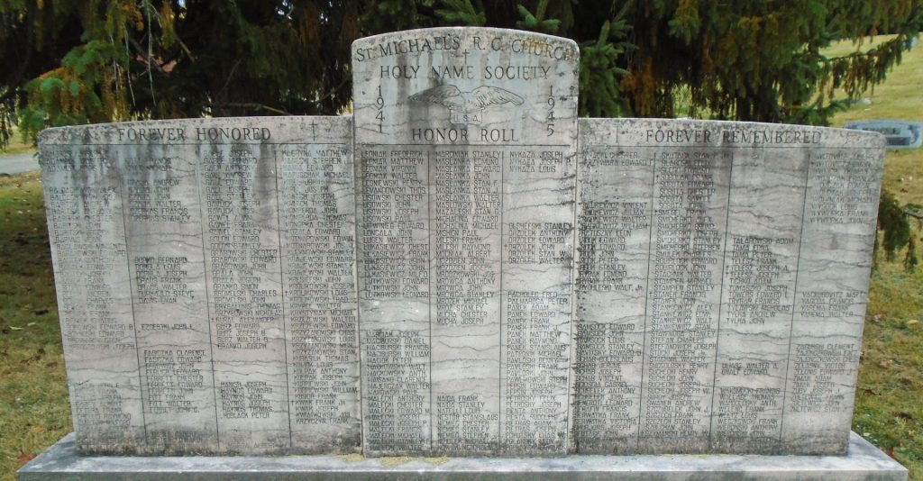 ST. MICHAEL’S R.C. CHURCH HOLY NAME SOCIETY HONOR ROLL MEMORIAL