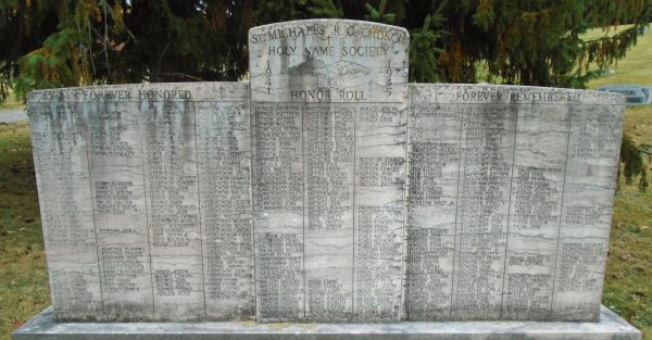 ST. MICHAEL’S R.C. CHURCH HOLY NAME SOCIETY HONOR ROLL MEMORIAL