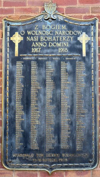 STS. PETER AND PAUL CHURCH WORLD WAR MEMORIAL PLAQUE