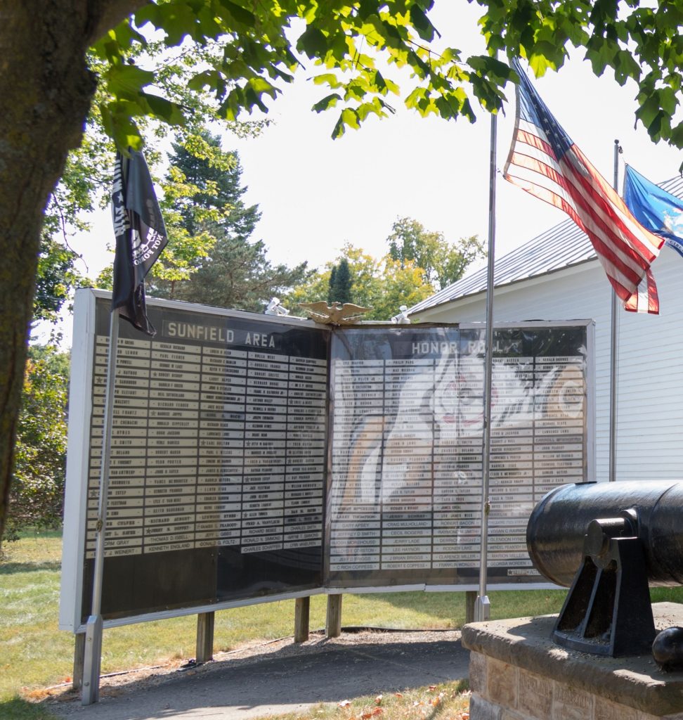 SUNFIELD AREA HONOR ROLL VETERANS MEMORIAL
