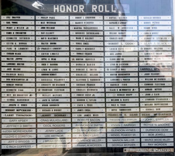 SUNFIELD AREA HONOR ROLL VETERANS MEMORIAL SIDE B