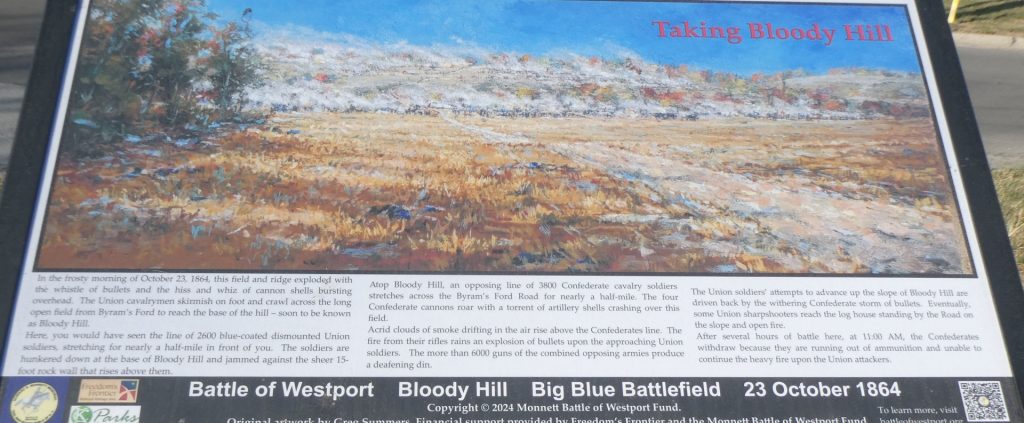 TAKING BLOODY HILL WAR MEMORIAL PANEL