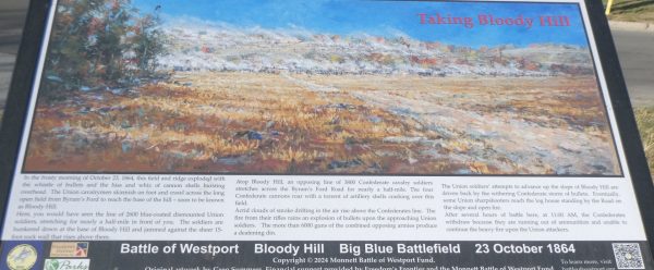 TAKING BLOODY HILL WAR MEMORIAL PANEL