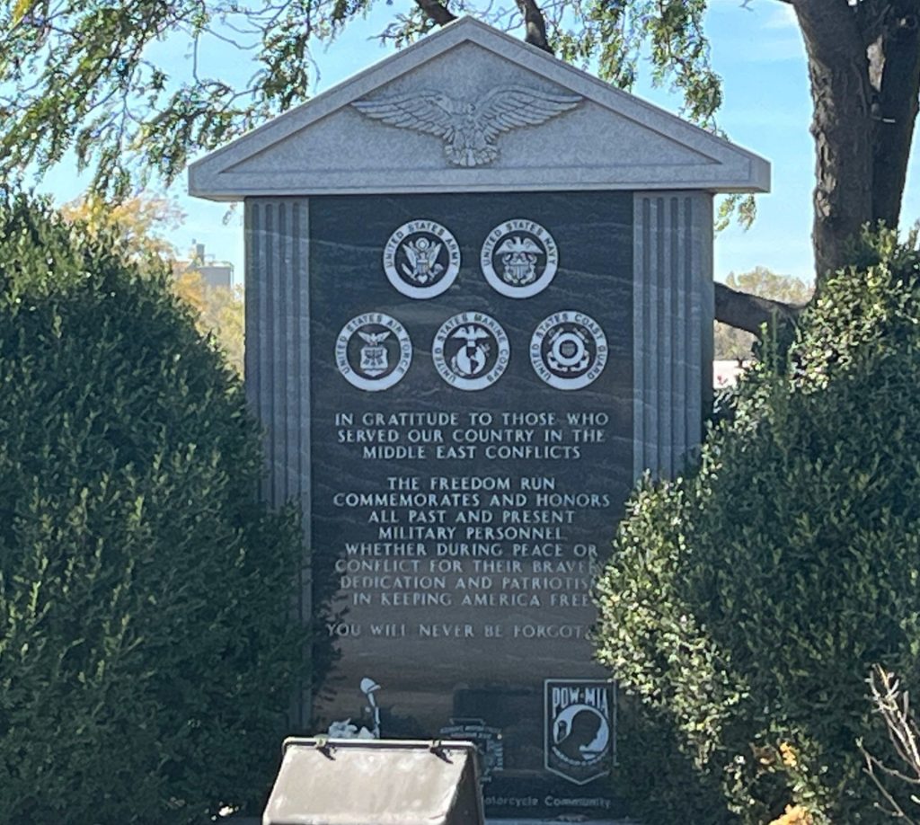 THE FREEDOM RUN VETERANS MEMORIAL