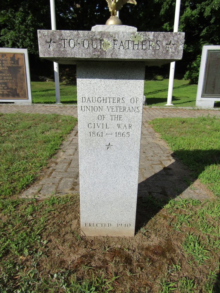 TO OUR FATHERS DAUGHTERS OF UNION VETERANS WAR MEMORIAL