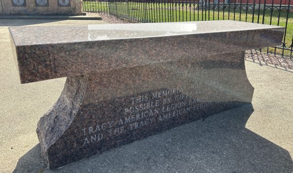 TRACY AMERICAN LEGION POST 173 VETERANS MEMORIAL BENCH