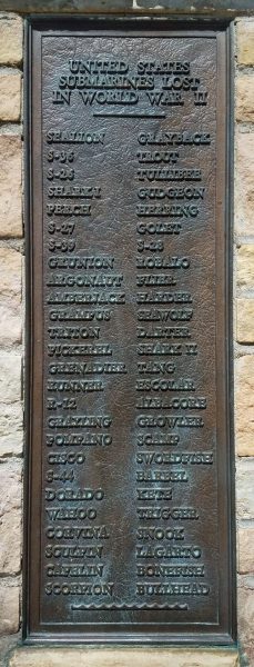 U.S.S. SWORDFISH SS193 WAR MEMORIAL PLAQUE B