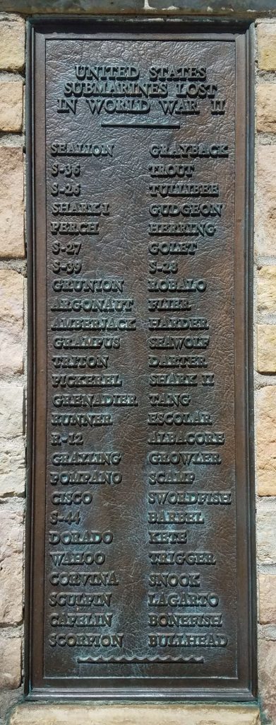 U.S.S. SWORDFISH SS193 WAR MEMORIAL PLAQUE B