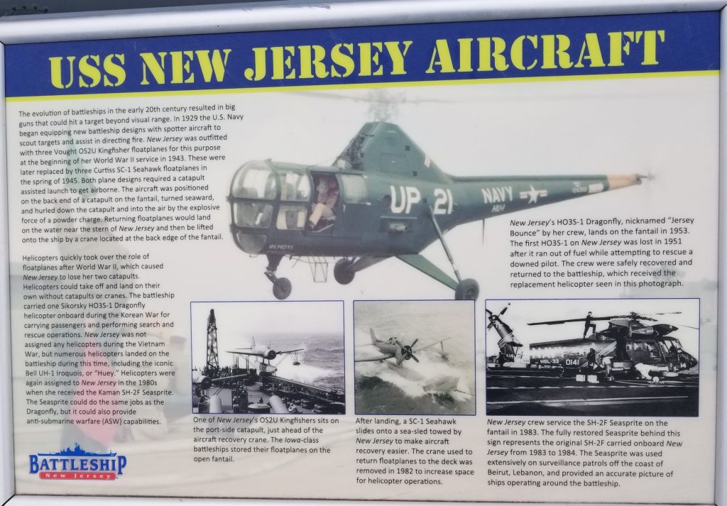 USS NEW JERSEY AIRCRAFT MEMORIAL PLAQUE