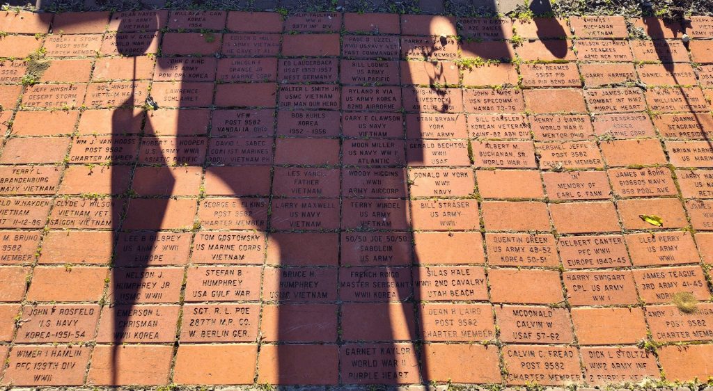 V.F.W. POST 9582 VETERANS MEMORIAL BRICKS SECTION B