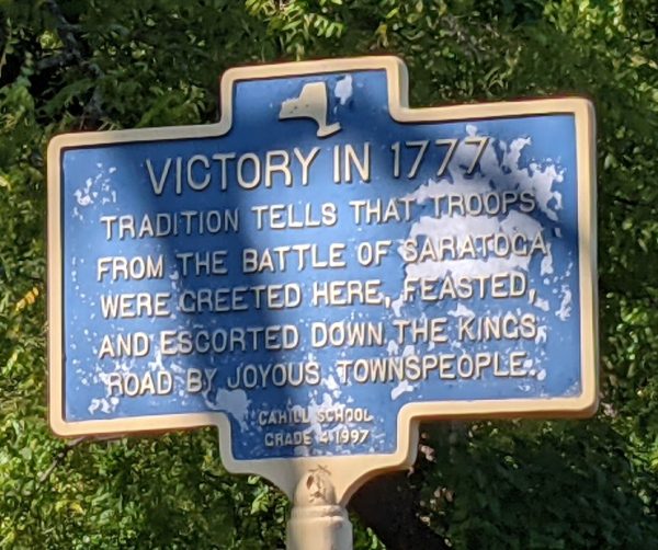 VICTORY IN 1777 REVOLUTIONARY WAR MEMORIAL MARKER