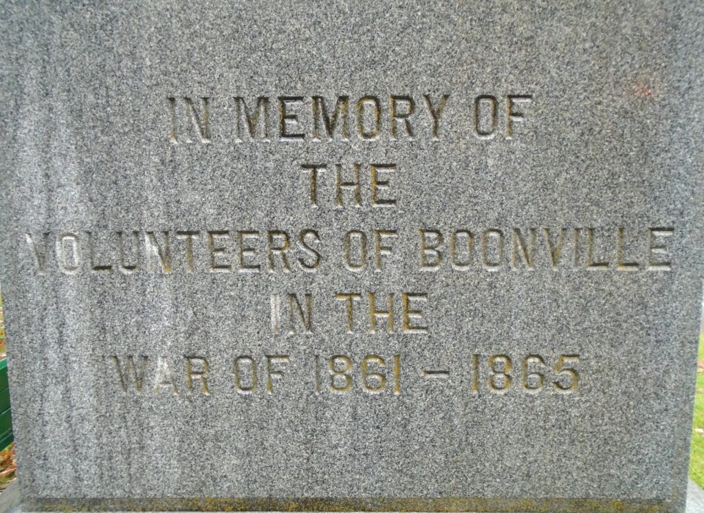 VOLUNTEERS OF BOONVILLE CIVIL WAR MEMORIAL STONE