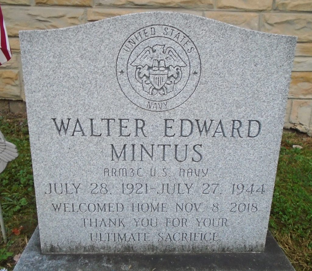 WALTER EDWARD MINTUS WAR MEMORIAL