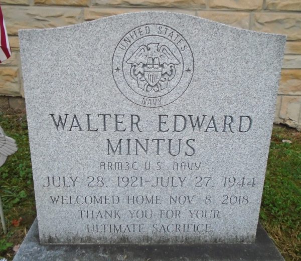 WALTER EDWARD MINTUS WAR MEMORIAL