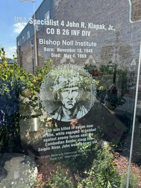 WHITING-ROBERTSDALE VIETNAM VETERANS MEMORIAL PRINTED GLASS E