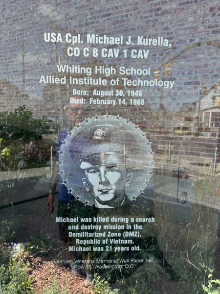 WHITING-ROBERTSDALE VIETNAM VETERANS MEMORIAL PRINTED GLASS F