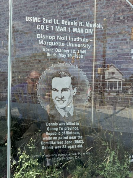 WHITING-ROBERTSDALE VIETNAM VETERANS MEMORIAL PRINTED GLASS H