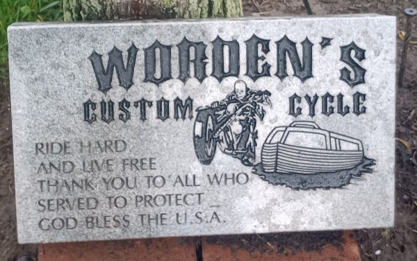 WORDEN’S CUSTOM CYCLE ALL VETERANS MEMORIAL TABLET
