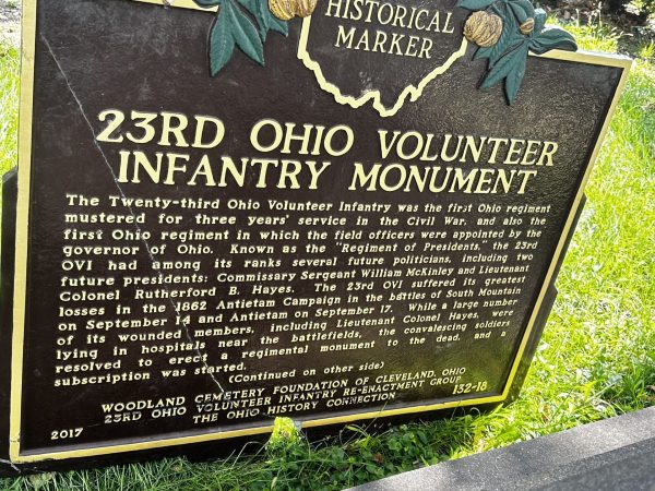 23RD OHIO VOLUNTEER INFANTRY MONUMENT MARKER FRONT