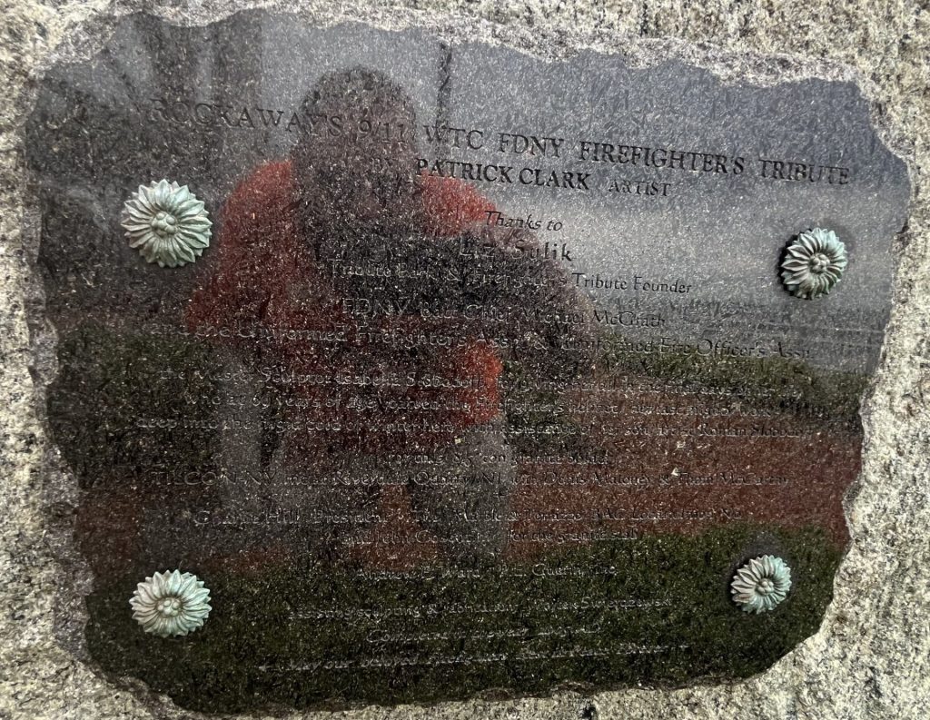 9/11 TRIBUTE PARK MEMORIAL PLAQUE B