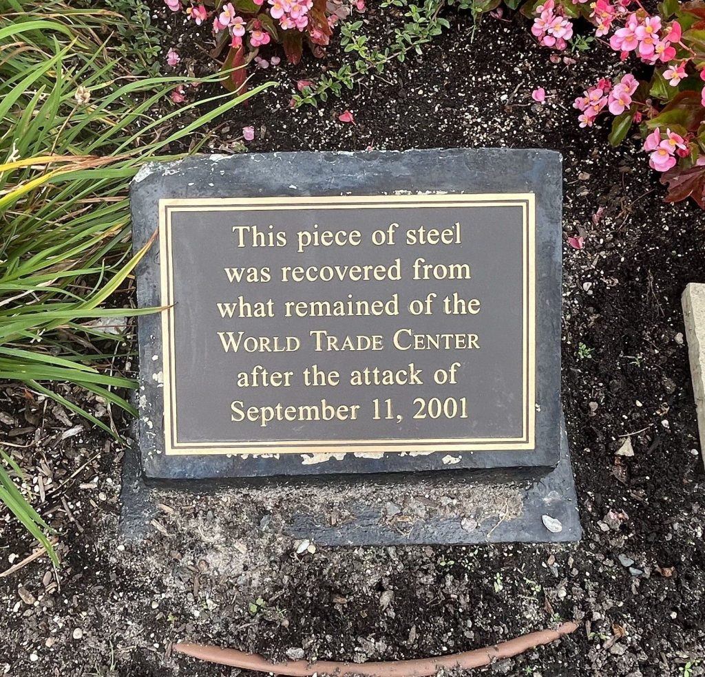 9/11 TRIBUTE PARK MEMORIAL PLAQUE C
