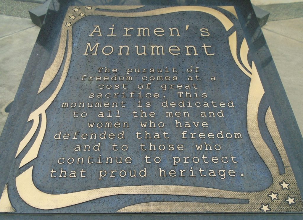 AIRMEN’S MONUMENT PLAQUE A