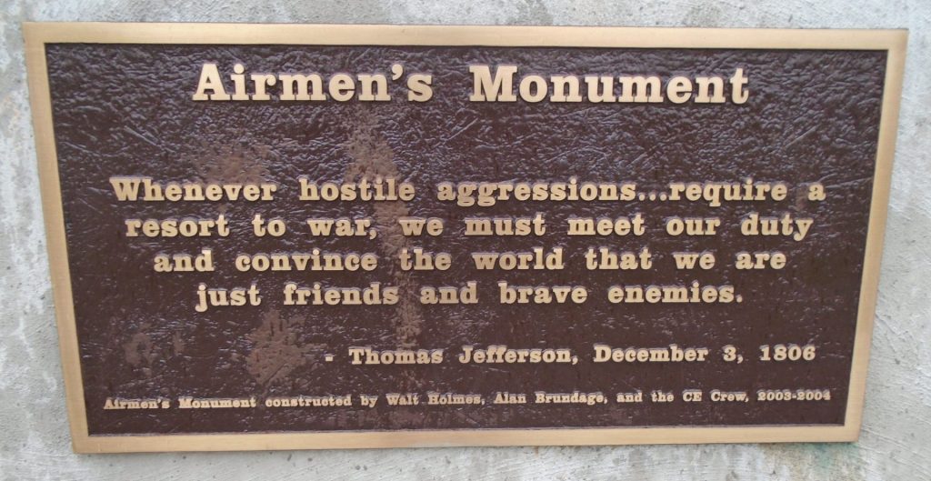 AIRMEN’S MONUMENT PLAQUE C