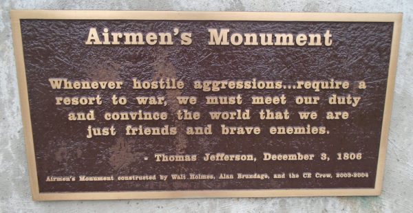 AIRMEN’S MONUMENT PLAQUE C