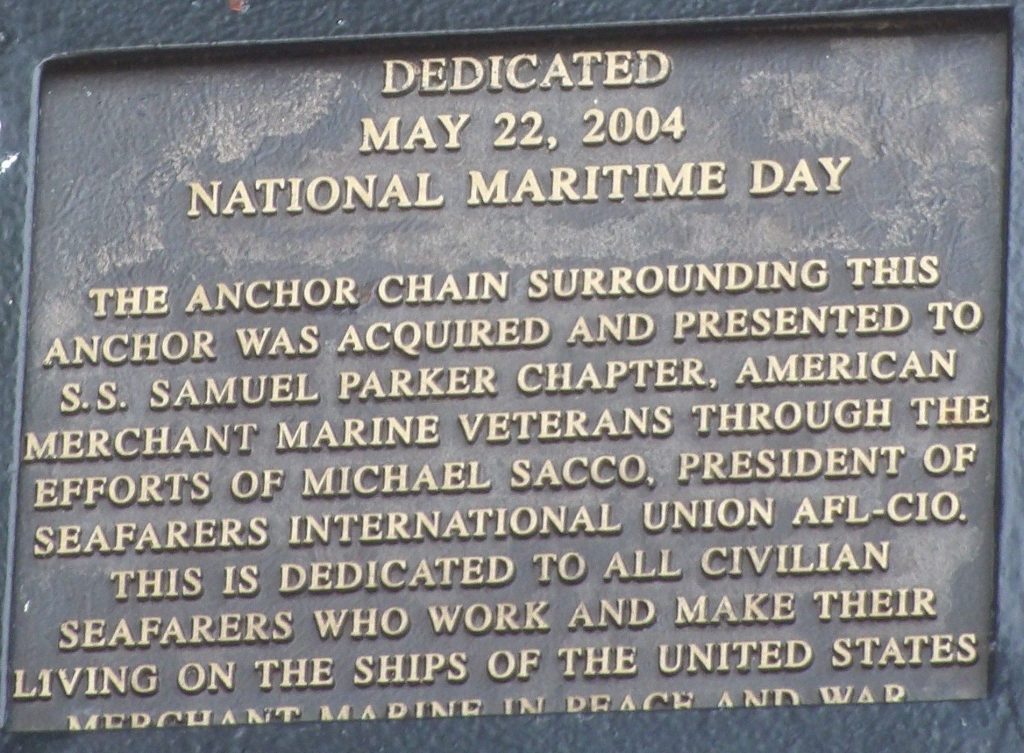 AMERICAN MERCHANT MARINE SEAMEN AND NAVAL ARMED GUARD MEMORIAL PLAQUE B
