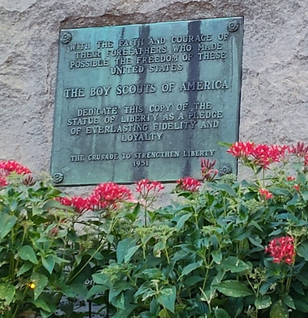 ATLANTA STATUE OF LIBERTY REPLICA MEMORIAL PLAQUE A