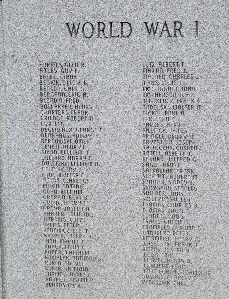 BAY COUNTY VETERANS SUPREME SACRIFICE WAR MEMORIAL STONE B