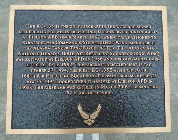 BOEING KC-135E “STRATOTANKER” MEMORIAL AIRCRAFT PLAQUE B